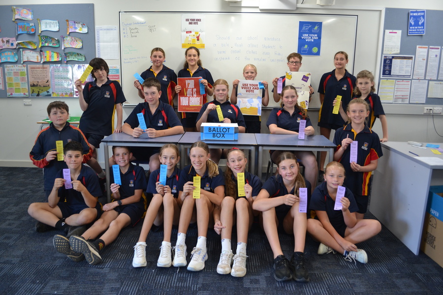 HASS > Year 7s performed a mock referendum  through their learning in civics and citizenship .
