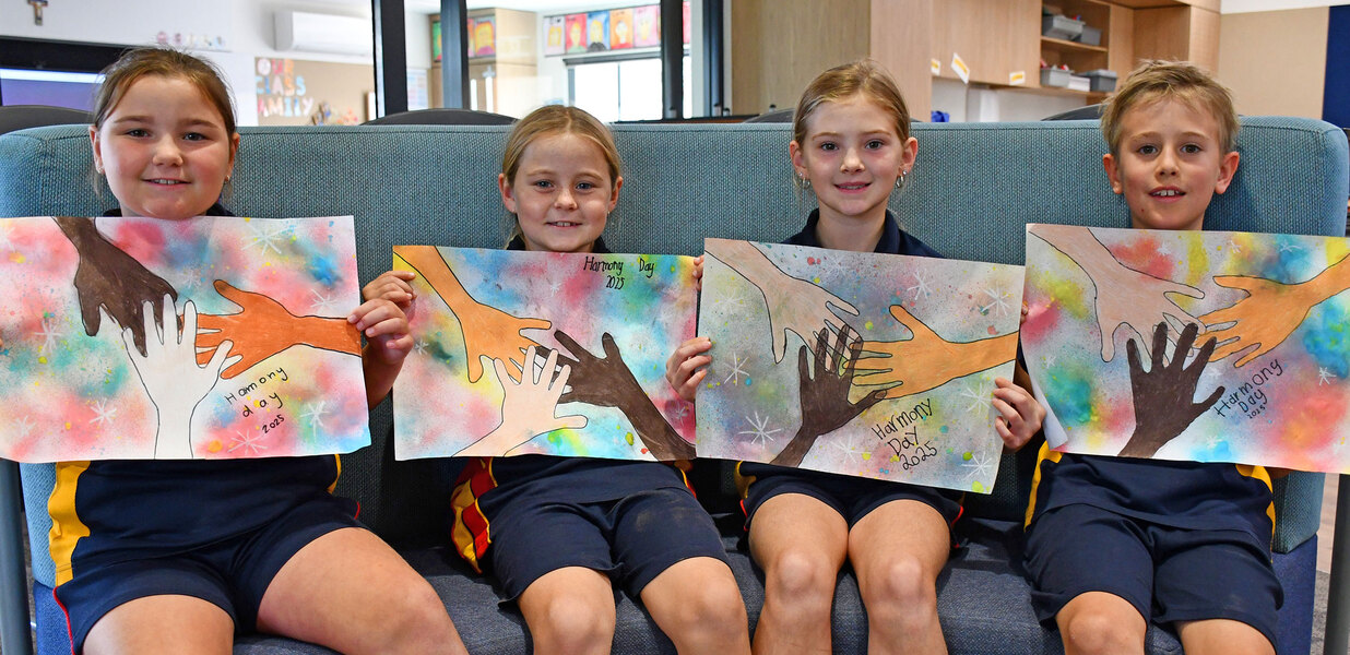 ART > Year 3s created colourful pieces of art for Harmony Day.