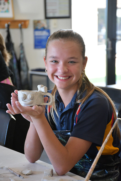 ART > Year 7s are making their own unique monsters out of clay.