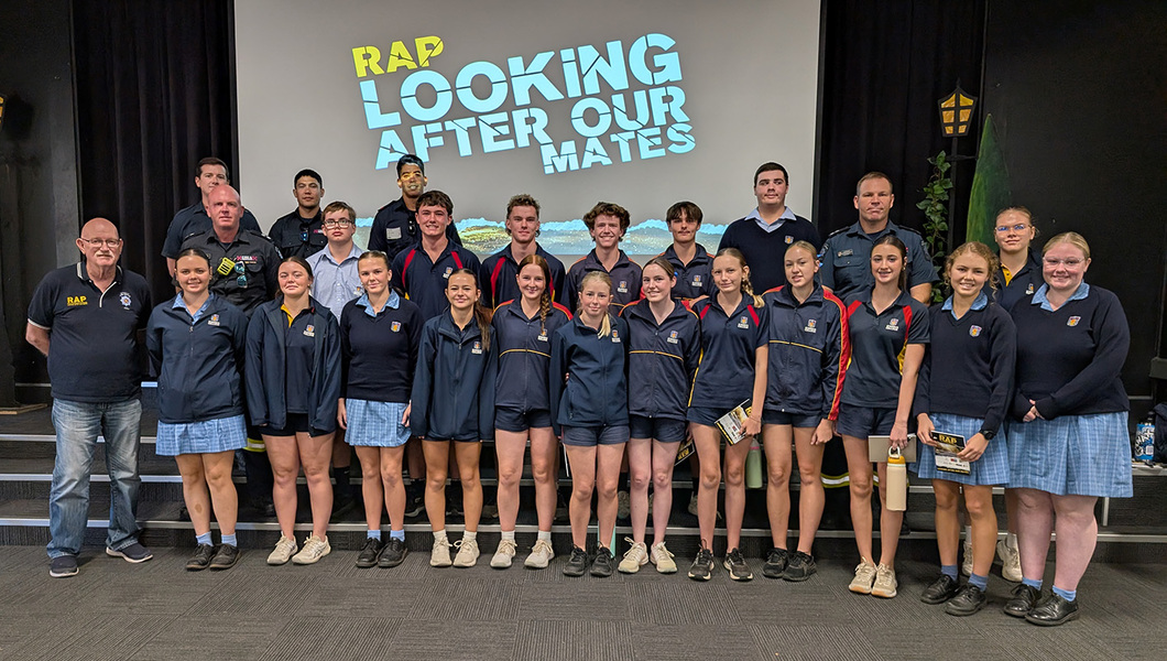 RAP > Year 11s attended the Road Awareness Program presented by the Metropolitan Fire Service which highlights the consequences of poor decision making on the road