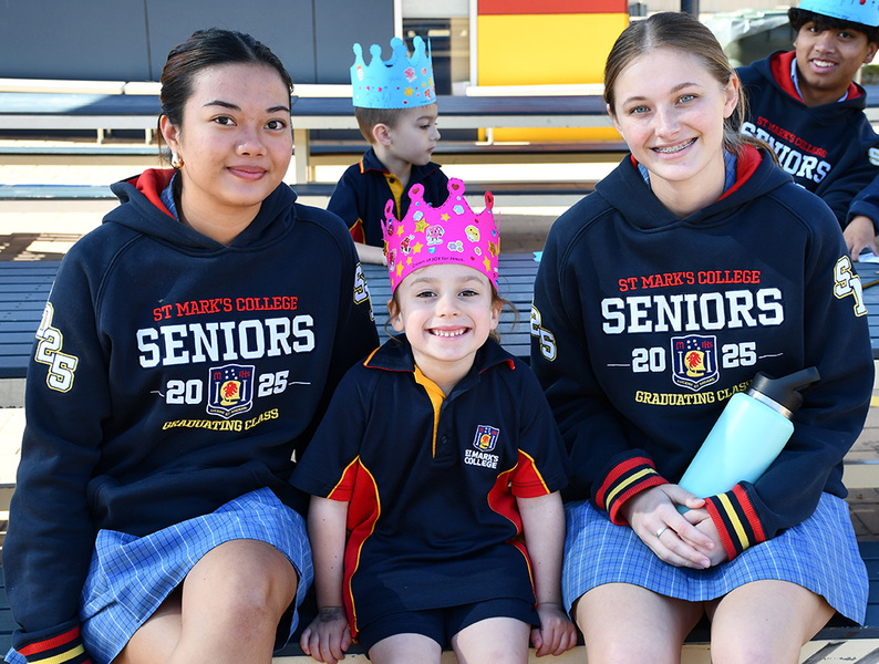 BUDDIES > Reception and Year 12 Buddies enjoyed being together and making Easter crowns.
