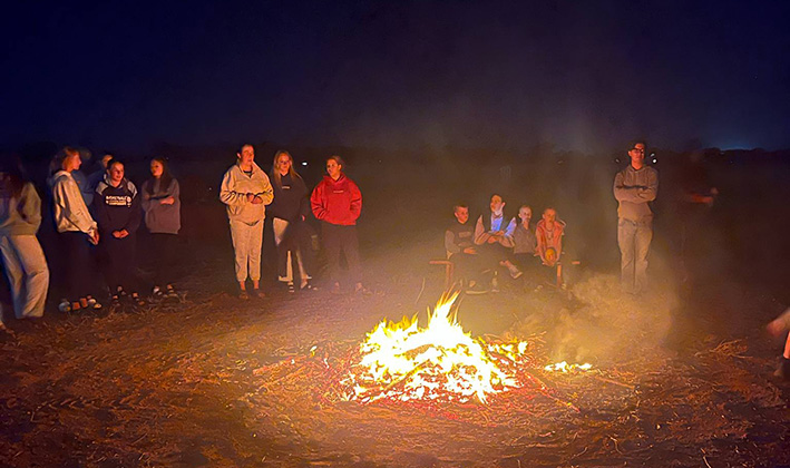 FUNDRAISING > Year 11 sleepout raising awareness and funds for Vinnies.