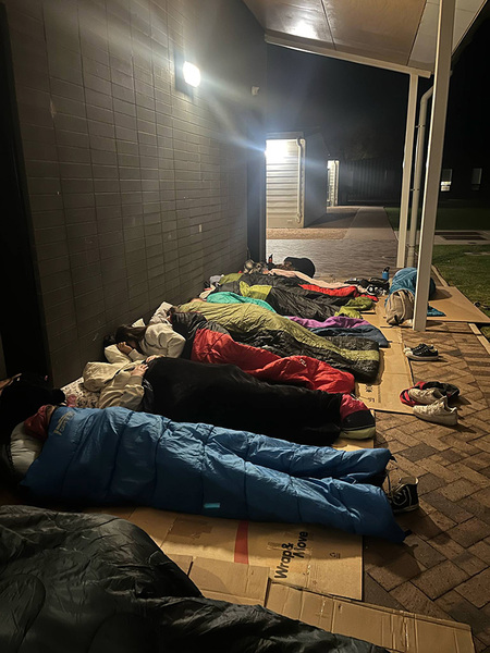 FUNDRAISING > Year 11 sleepout raising awareness and funds for Vinnies.