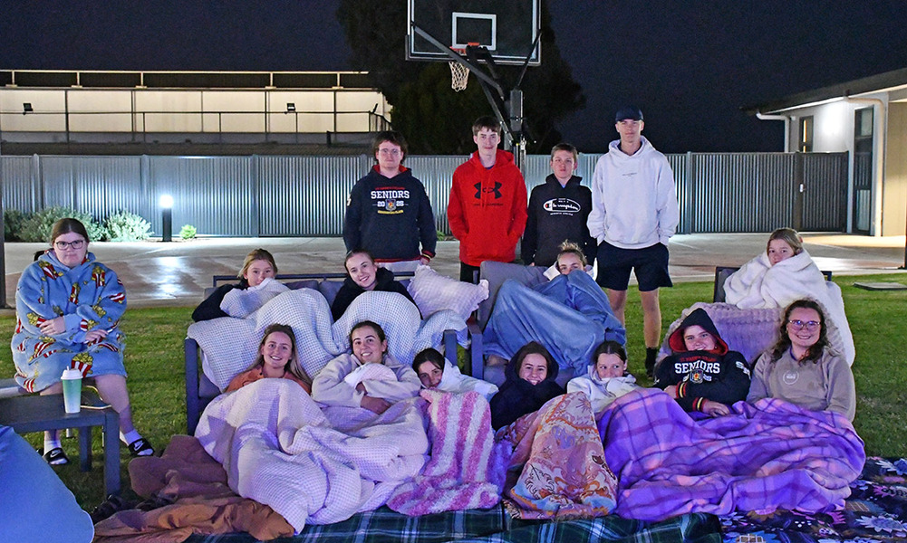 BOARDING WEEK > Our Boarders enjoying a movie and takeaway dinner.