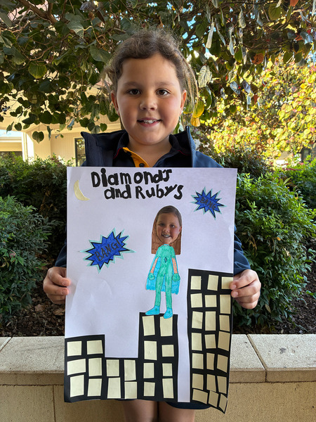 SUPERHEROES > Year 3 students wrote their own heroic story and created artwork to go with it!