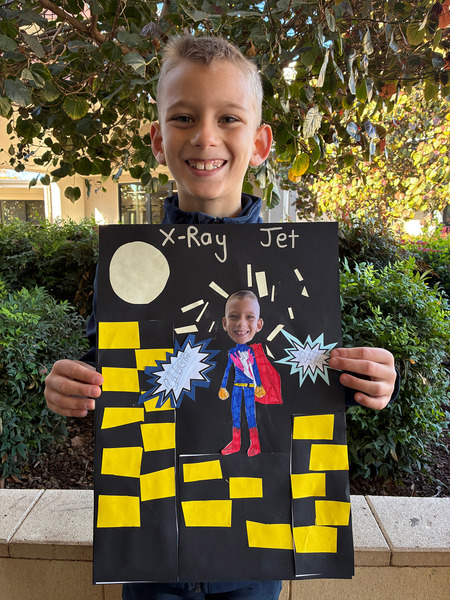 SUPERHEROES > Year 3 students wrote their own heroic story and created artwork to go with it!