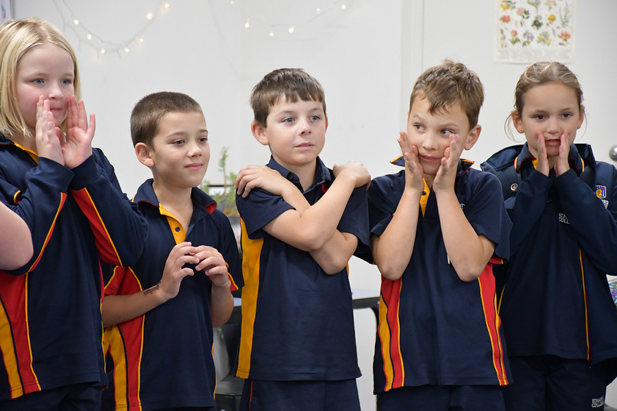LITURGY > Year 10 students prepared a Liturgy which they shared with their Year 3 friends.