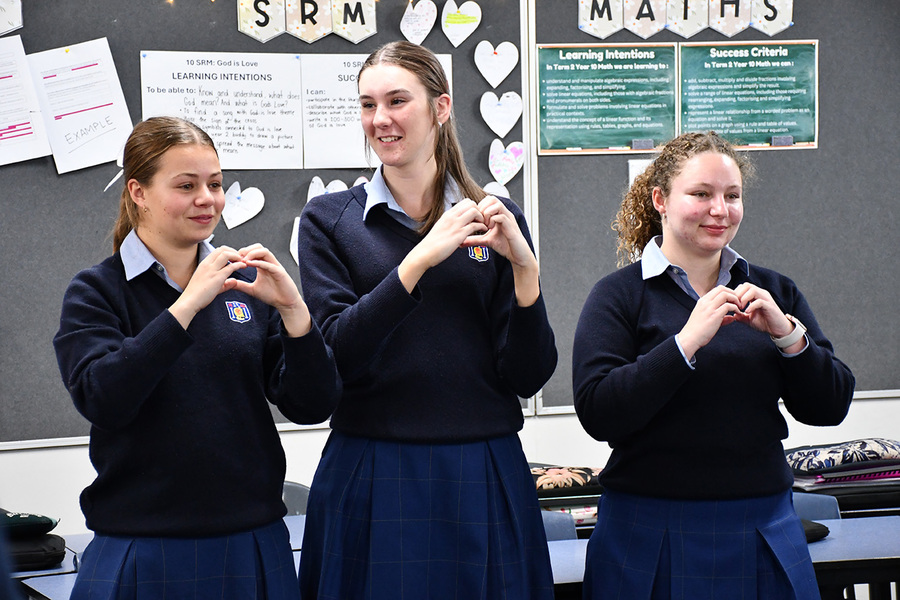 LITURGY > Year 10 students prepared a Liturgy which they shared with their Year 3 friends.
