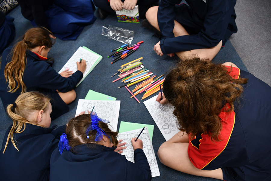 LITURGY > Year 10 students prepared a Liturgy which they shared with their Year 3 friends.