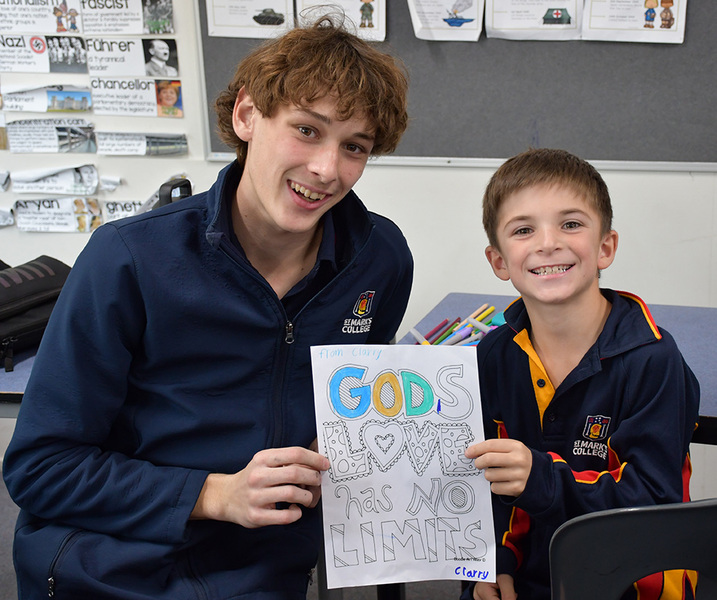 LITURGY > Year 10 students prepared a Liturgy which they shared with their Year 3 friends.