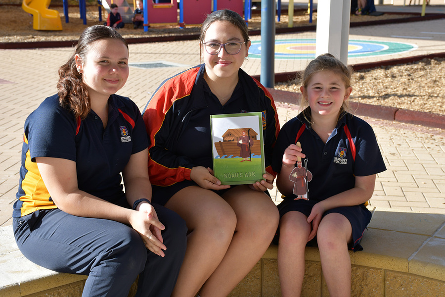 RELIGION > Year 11 students shared stories inspired by 'Noah' with the Year 1s.