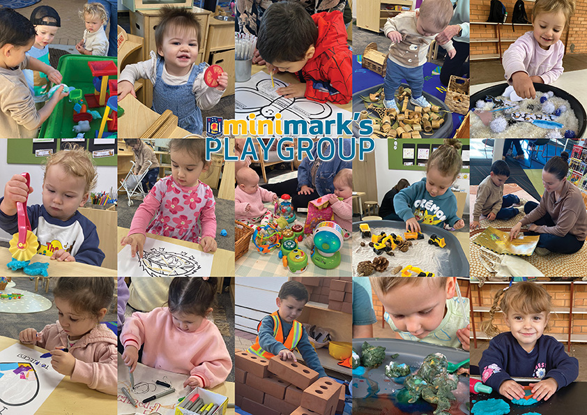 PLAYGROUP > What a fantastic term we've had at Mini Mark's Playgroup — full of learning, exploring, and joyful play. We look forward to welcoming everyone back on Tuesday 29 July (Week 2, Term 3) for more fun-filled adventures!