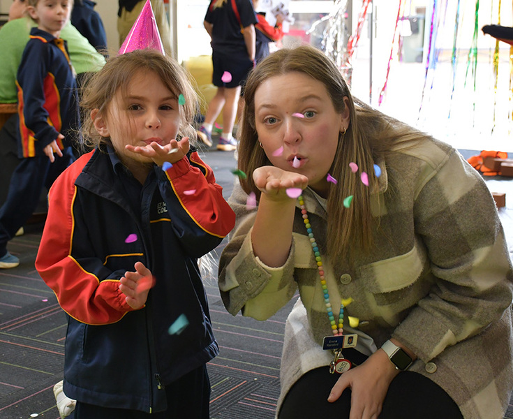 RECEPTION > It was party-time in the Magdalen Centre today as our Receptions celebrated 100 days of school!