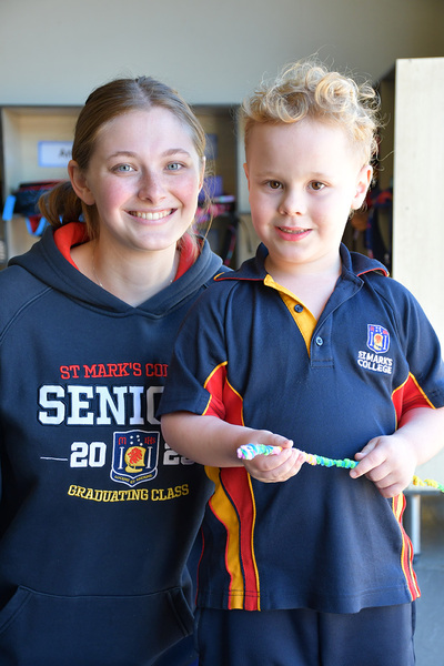 BUDDIES > Reception and Year 12 Buddies worked together to make serpents